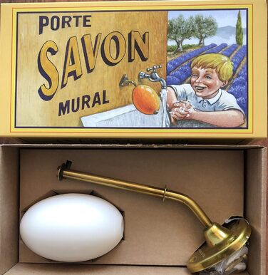 Rotating school soap, wall-mounted, French product.