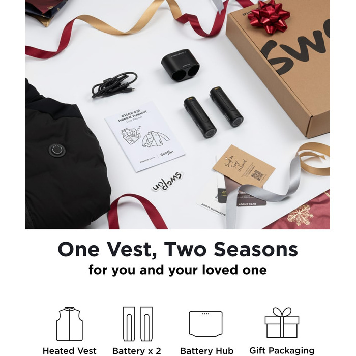 Тепла електрична жилетка InoKraft для чоловіків з підігрівом, акумулятор 8000mAh, USB-C, для зими, велоспорт, біг, хайкінг, XXL