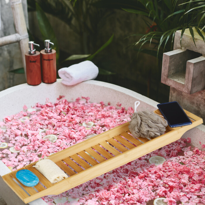 Relaxdays Піддон для ванни з бамбука