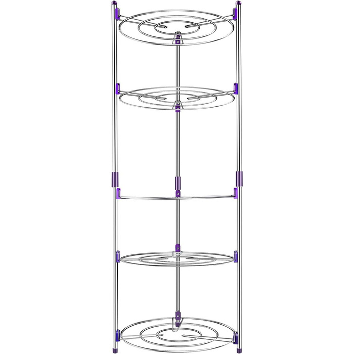 Pot Rack, 5-Tier Kitchen Storage Shelf for Pots, Pot Lids Storage Rack, High-Quality Chrome-Plated Stainless Steel Rack (5-Tier)