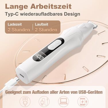 Професійний триммер для собак PawTrim Pro: безшумний, акумуляторний з LED та цифровим дисплеєм. Для догляду за лапами, очима, вухами та обличчям собак та котів.