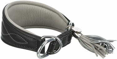 Нашийник для собак TRIXIE Active Komfort Windhunde, чорний, розмір S (27-35 см), для породи Віндгаунд, широка модель, захист гортані