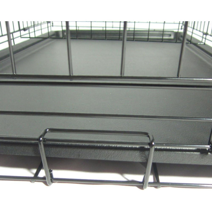 Клітка для собак складана з 2 дверцятами, переноска для собак в авто з піддоном (XL) 107 x 68 x 75 см