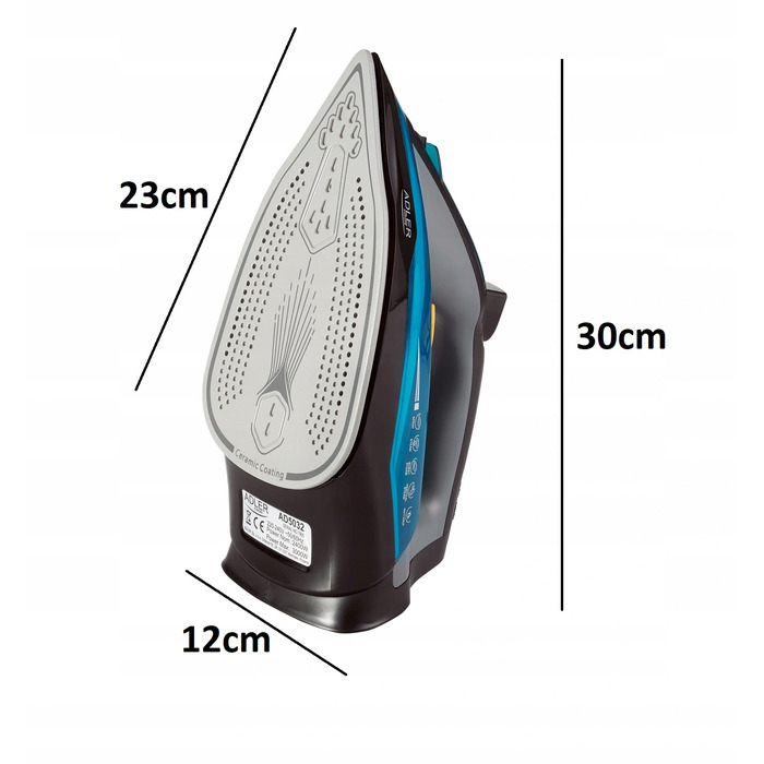 Парова праска з керамічною підошвою Strażak 9в1, 3000 Вт, потужна