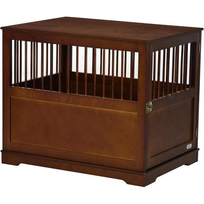 Клітка для собак PawHut, переноска для тварин, собача будка для середніх собак, переноска для собак в приміщенні, клітка для тварин з замком, коричнева, 80,5 x 59,5 x 67,5 см