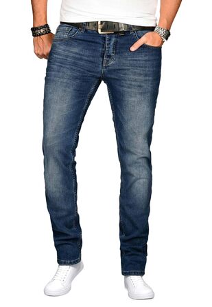 Чоловічі джинси Alessando Salvarini Slim Fit, сині, еластичні (33W/30L)