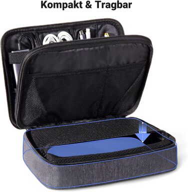 UGREEN Electronics Travel Cable Bag Universal Travel Cable Organizer Electronics Accessories Case 2-Layer Large Electronics Accessories Bag for Cables, Charger, Power Bank, Tablet