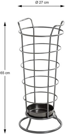 Підставка для парасольок HAKU сучасна металева, антрацит, 55 x 24 см
