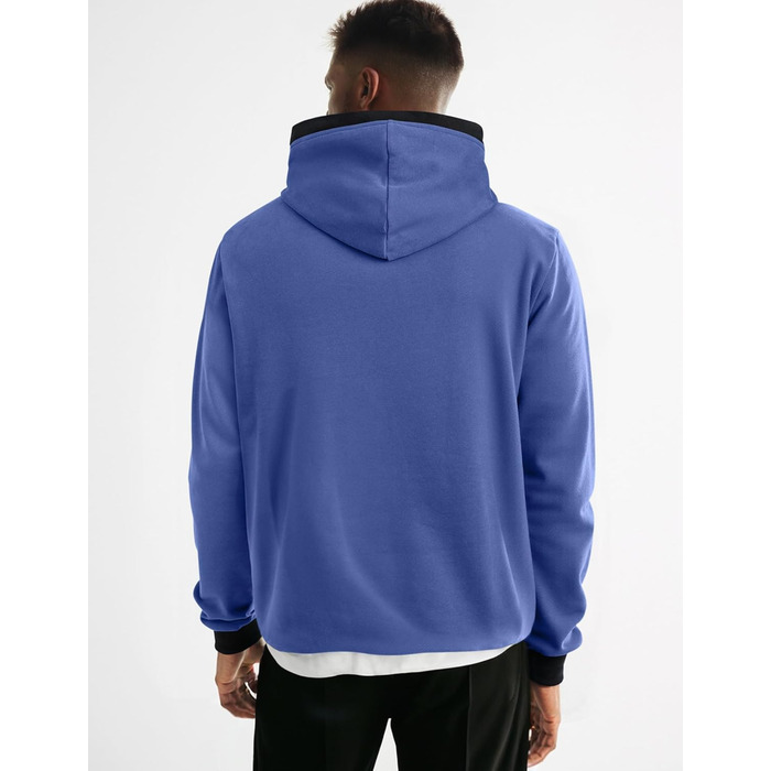 Світшот з капюшоном JMIERR для чоловіків, теплий, з кишенею, бавовна, колір зелений (L, блакитний)