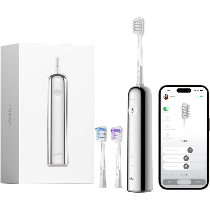 Електрична звукова зубна щітка Laifen Wave з 3 насадками, IPX7, USB, рожева (алюміній, нержавіюча сталь)