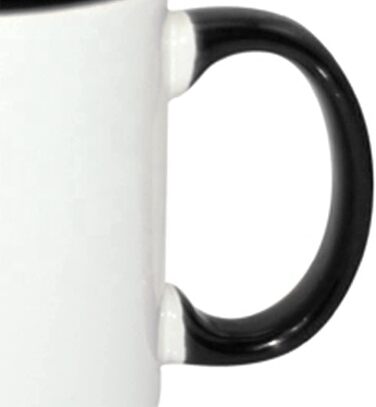 MR.R Sublimation Blanks, Dishwasher-Safe Ceramic Coffee Mugs with Black Color, Inner Cup and Handle, Drinking Cup, Cup for Milk, Tea, Cola, Water, 11 oz, Set of 6