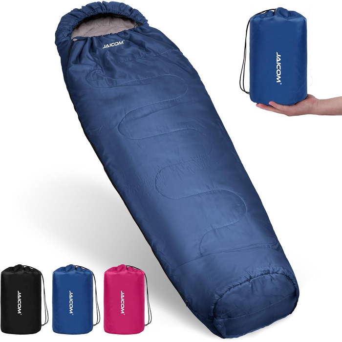 Сплячий мішок 3-4 сезони Ultraleicht Mumienschlafsack (800г/1600г) для дорослих - Outdoor, Camping, Trekking, Indoor, блакитний