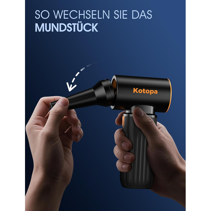 Електричний пилосос для повітря, 3 швидкості, 200000 обертів/хв, акумулятор 8000 mAh, тихий, для чищення ПК, клавіатур, авто та зовнішнього використання (чорний)