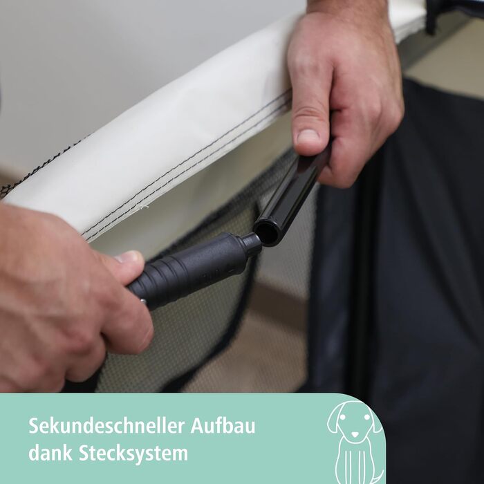 Переносна переноска для тварин Kerbl Journey, 81x58x58 см, сірий/бежевий колір