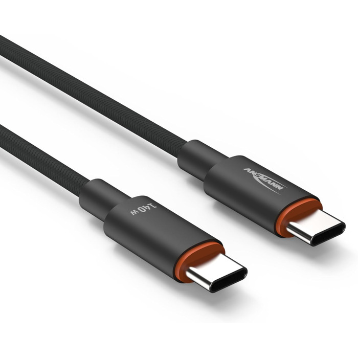 Кабель Ansmann USB-C для швидкої зарядки смартфонів, планшетів, ноутбуків (до 140W), 60 см