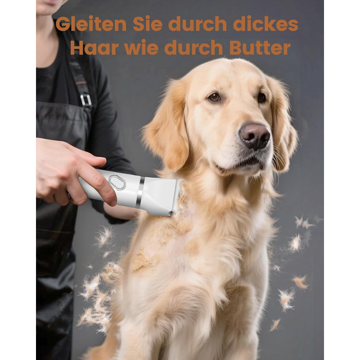 Набір 4 в 1 для стрижки собак: стрижка, триммінг, шліфування кігтів. Підходить для собак та котів. Безшумна модель для грумінгу.
