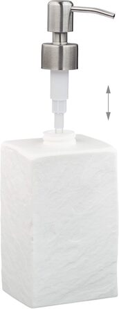 Дозатор для мила Relaxdays, 200 мл, наповнюваний, для ванної, туалету, кухні, з нержавіючої сталі, полірезин