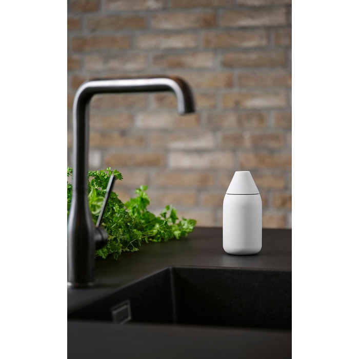 Zone Denmark Dish Soap Dispenser Kitchen, Soap Dispenser, Dish Soap Dispenser, Easy Refill & Easy Dosing, Ø 7 cm, Height 15 cm, Capacity 300 ml, Warm Grey (Gray)