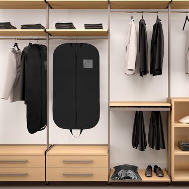 2 місткі мішки для одягу з відділенням для взуття, 120 x 60 см, мішок для одягу на блискавці, водо- та пилонепроникний, складні мішки для зберігання одягу, чохол для одягу, сорочок