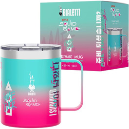 Кавоварка Bialetti Moka Express Squid Game© на 3 чашки, алюміній, терморучка, 130 мл