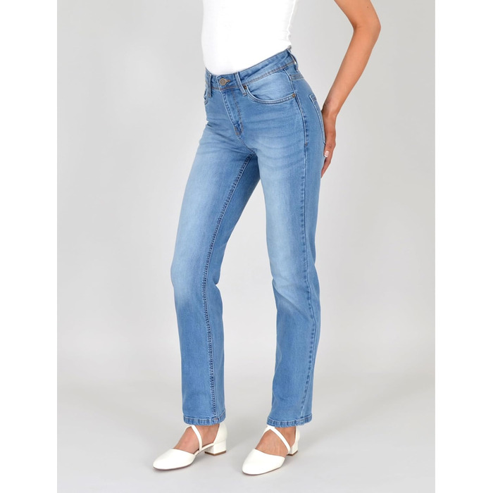 Джинси ESRA жіночі прямі з високою талією, еластичні, модель J735 (розмір 34)