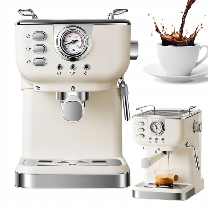 Рістковий кавомашина Bedee, 1050 Вт, біла