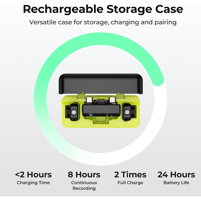 Мікрофон FULAIM X6S: Бездротовий петличний мікрофон з AI шумозаглушенням для iPhone, камер, відео та Vlogging