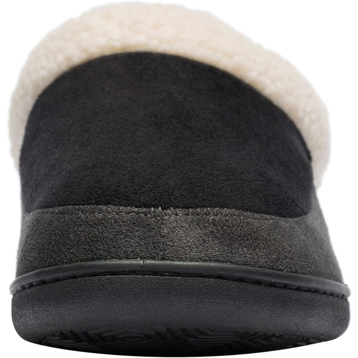 Чоловічі домашні тапочки NewDenBer з піною Memory Foam, теплі, зручні, м'які, з плюшевою підкладкою, зимові, з антиковзною гумовою підошвою (39/40 EU, 23, чорний/сірий)
