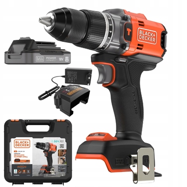 Ударний дриль-шурупокрут 18В 50Нм 2Аг у кейсі BLACK+DECKER BLD683D1XK
