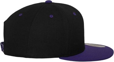Кепка бейсболка Flexfit Unisex Classic Snapback двоколірна, універсальний розмір, чорний/пурпуровий