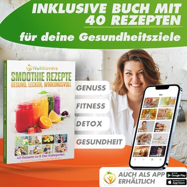 Потужний стаціонарний блендер NUTRI-BLENDER MAX+ 2000Вт для смузі, 2л Tritan, BPA-free, 9 швидкостей, цифровий таймер, з рецептурником