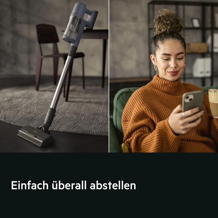 Бездротовий акумуляторний пилосос AEG 6000, 21.6V, 40 хв роботи, потужність 103 000 об/хв, серія 6000, колір блакитний