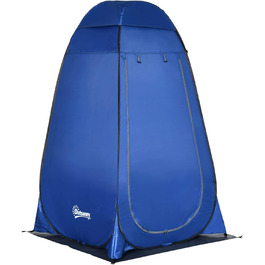 Outsunny Pop-Up Shower Tent Toilet Tent - Portable Outdoor Changing Room & Privacy Shelter with Carry Bag - 126x124x189cm