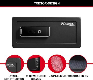 Master Lock Electronic Combination Safe - 11 Liter, Fingerprint Access