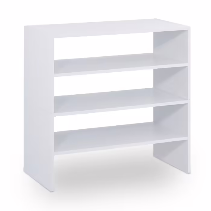 Relaxdays White Shoe Rack with 2 Shelves