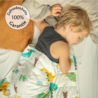 Ella Weighted Blanket for Kids - 2.4kg (90x120cm) - Anxiety & Stress Relief Therapy Blanket with Hypoallergenic Glass Beads & Cooling Cotton Cover - 15-25kg