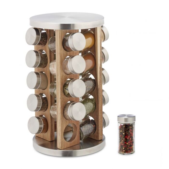 Relaxdays Spice Carousel with 20 Jars