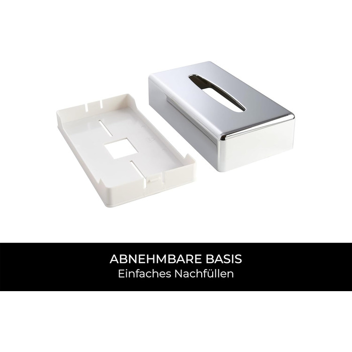 Кришка для серветок прямокутної форми Corby (Devon / TBC0002) срібляного кольору