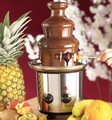 Шоколадний фонтан Rosenstein & Söhne з нержавіючої сталі, 250 Вт