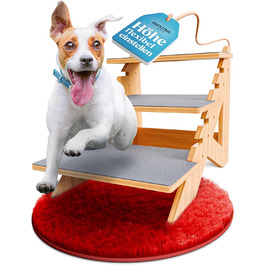 AMAZING Dog Stairs for Small, Medium, and Large Dogs, Cats. 3 Steps | Pet Stairs, Young and Old Cats | 40 cm High for Sofa, Bed | Gentle on Joints Alternative to Dog Ramps (Flexible)