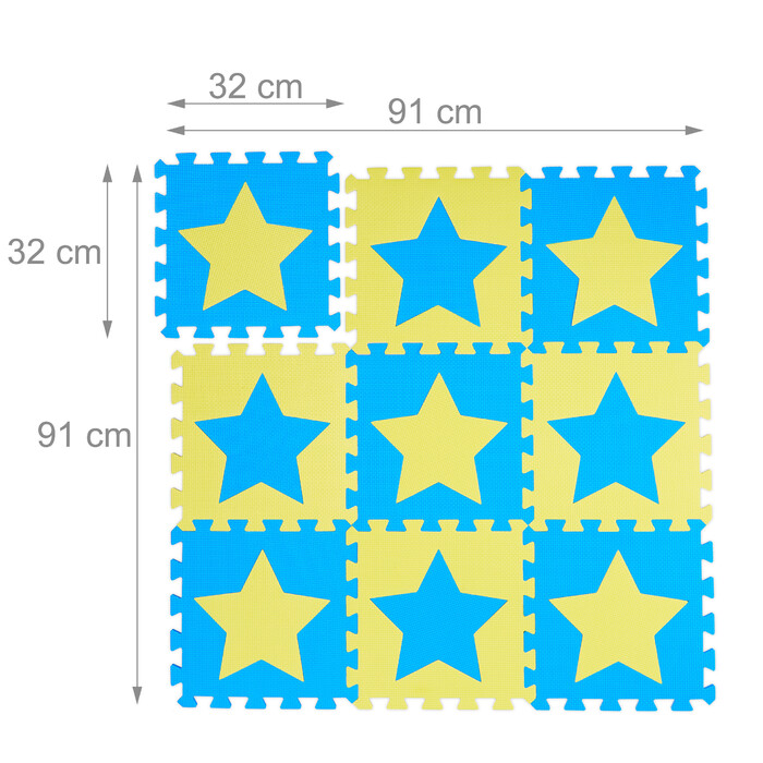Relaxdays Puzzle Mat Stars