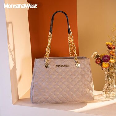 Сумка жіноча Montana West середнього розміру на ланцюжку, Hobo, коричнева (040 Hellbraun)