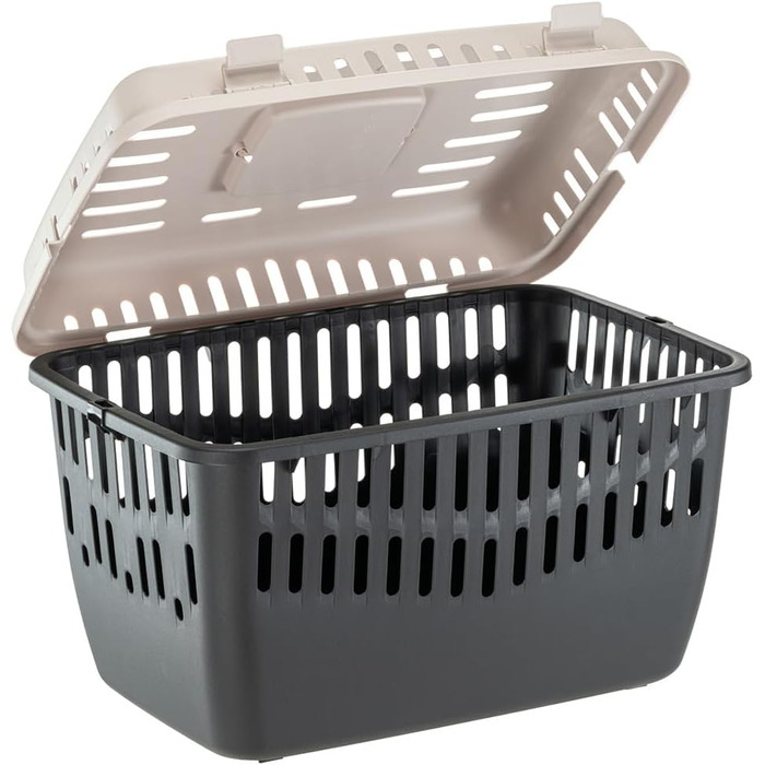 Переноска для кота Ferplast Binny 2, переноска для собаки, переноска для домашніх тварин, для маленьких собак та котів до 8 кг, складаний ручка M (48 x 32 x 33 см)