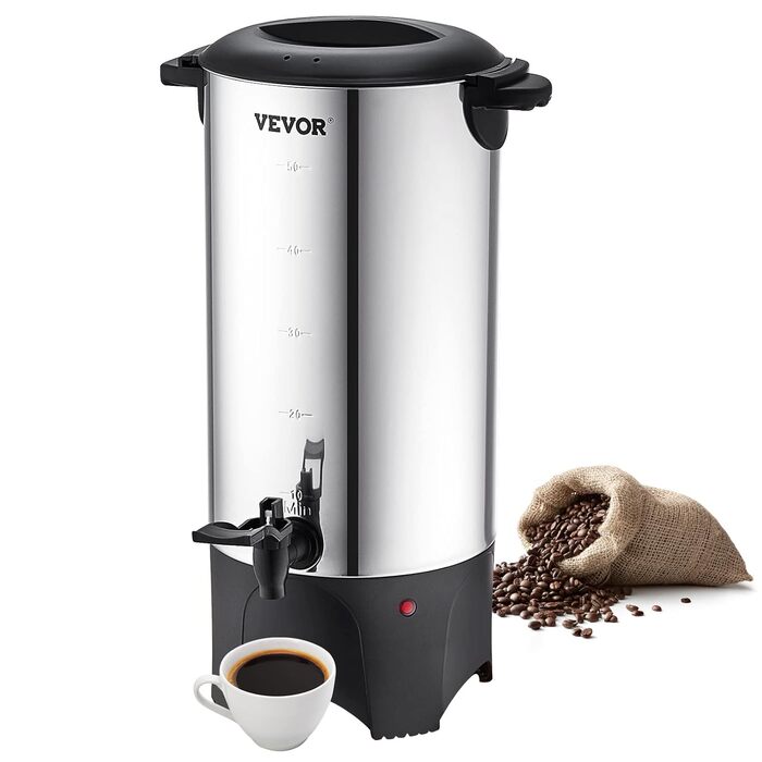 VEVOR Commercial Hot Beverage Dispenser Coffee Hot Water Dispenser 50 Cups, 1000W Warming Tank Hot Water Dispenser 7.4L Warming Tank Juice Jug for Office, Parties, Cafe, Picnics, etc.