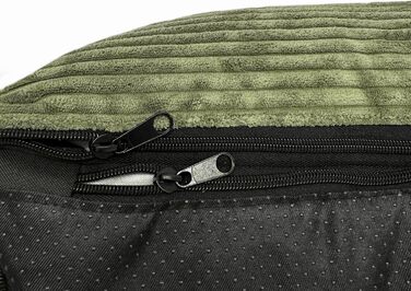 Ортопедичне ліжко для собак Elropet з м'якого корду, корзина для собак (Оливковий, XS/S/M/L/XL)