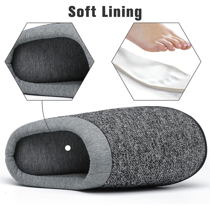 Тапочки жіночі зимові Mishansha Herren з піною пам'яті, антиковзкі, розмір 36-49, колір чорний