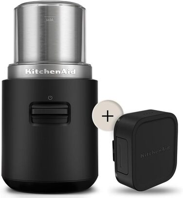 Кавомолка KitchenAid Go бездротова, 113 г, акумулятор, чорна – портативна кавомолка для свіжомеленого кави