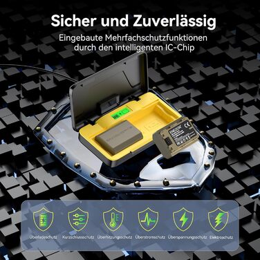 Зарядний комплект ENEGON NP-FZ100 20W для Sony Alpha: A7 IV, A7 III, A9, A9R, A6700, A6600, FX3, FX30, A1 (2 x 3000mAh), з дисплеєм, SD-картридер