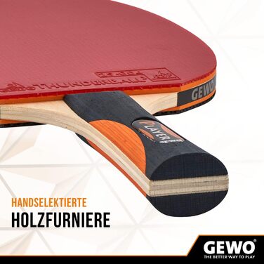Турнічний стіл для настільного тенісу GEWO Player - схвалений ITTF, високий контроль та максимальна обертання, професійний, 2мм покриття