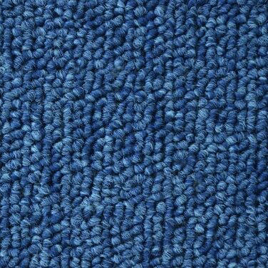 Килимок на сходинки Floordirekt 15 шт., 65x23 см, темно-синій (Лондон), самоклеючий, для внутрішніх сходів